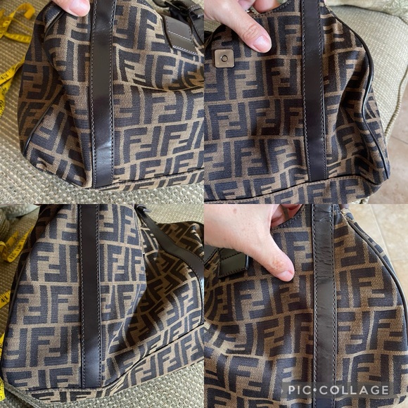 Authentic FENDI ZUCCA Handbag Iconic Large FF Logo EUC - Picture 12 of 16
